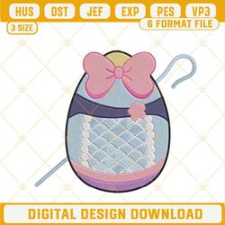 Bo Peep Easter Egg Machine Embroidery Design, Toy Story Easter Embroidery Files.jpg