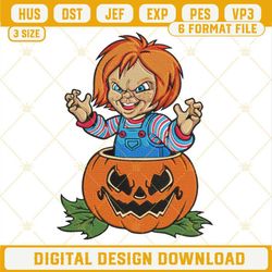 Chucky Pumpkin Halloween Embroidery Design File.jpg