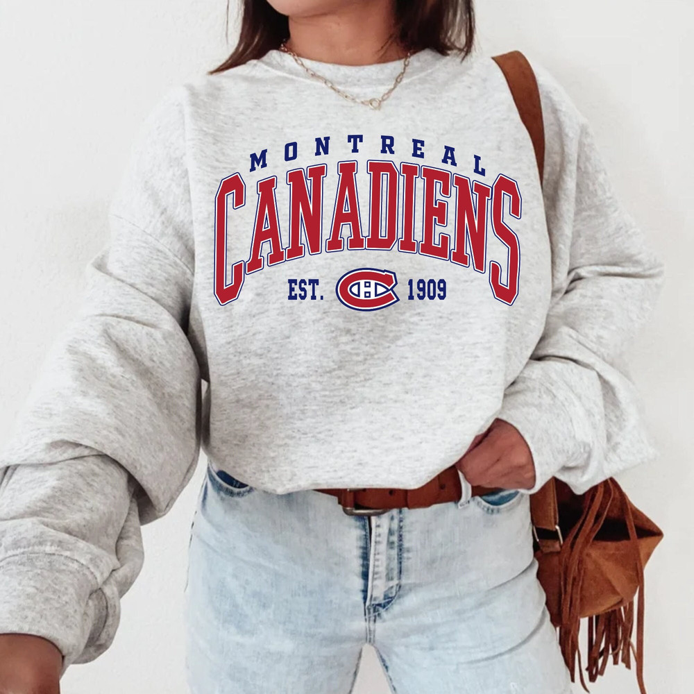 Vintage Sweatshirt, Montreal Canadiens Shirt, Canadiens Tee, Hockey Sweatshirt, Hockey Sweatshirt, College Sweater, Hockey Fan Shirt.jpg
