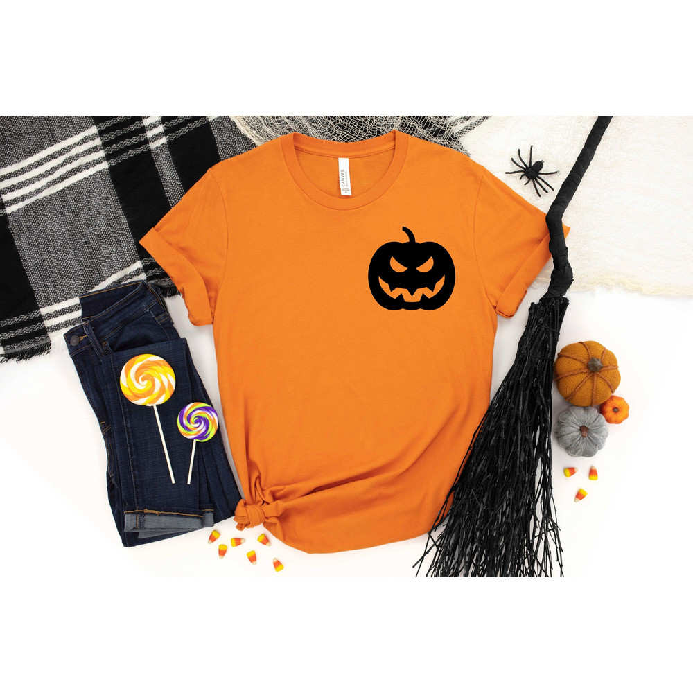Pocket Size Shirt, Halloween Shirts, Halloween Party, Halloween T-shirt, Halloween T Shirt, Pumpkin Shirt, Orange shirt, Matching Halloween.jpg