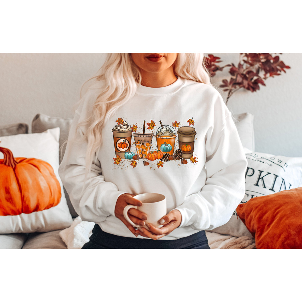Fall Coffee Shirt, Cute Fall Sweatshirt, Thanksgiving Shirt, Halloween Shirt, Fall Sweatshirt, Coffee Lover Shirt, Pumpkin Spice Shirt.jpg
