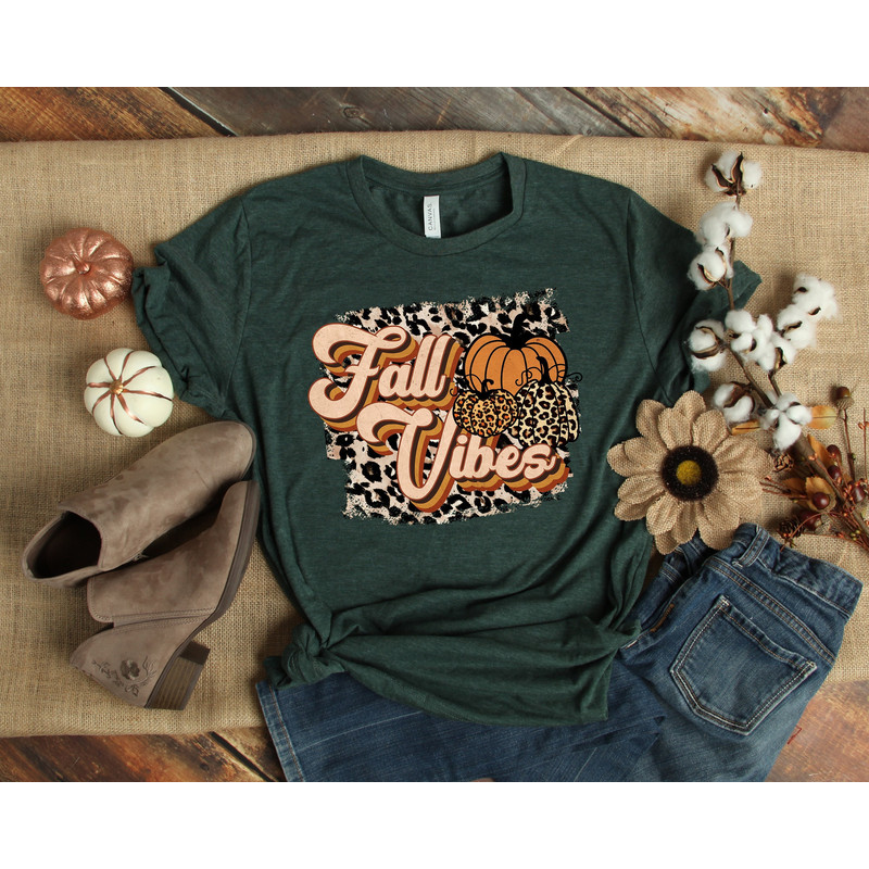 Fall Vibes Leopard Retro Shirt, Fall Shirt,Thanksgiving Shirt,Hello Pumpkin,Fall Vibes,Thankful Grateful Blessed Shirt,Thanksgiving Shirts.jpg