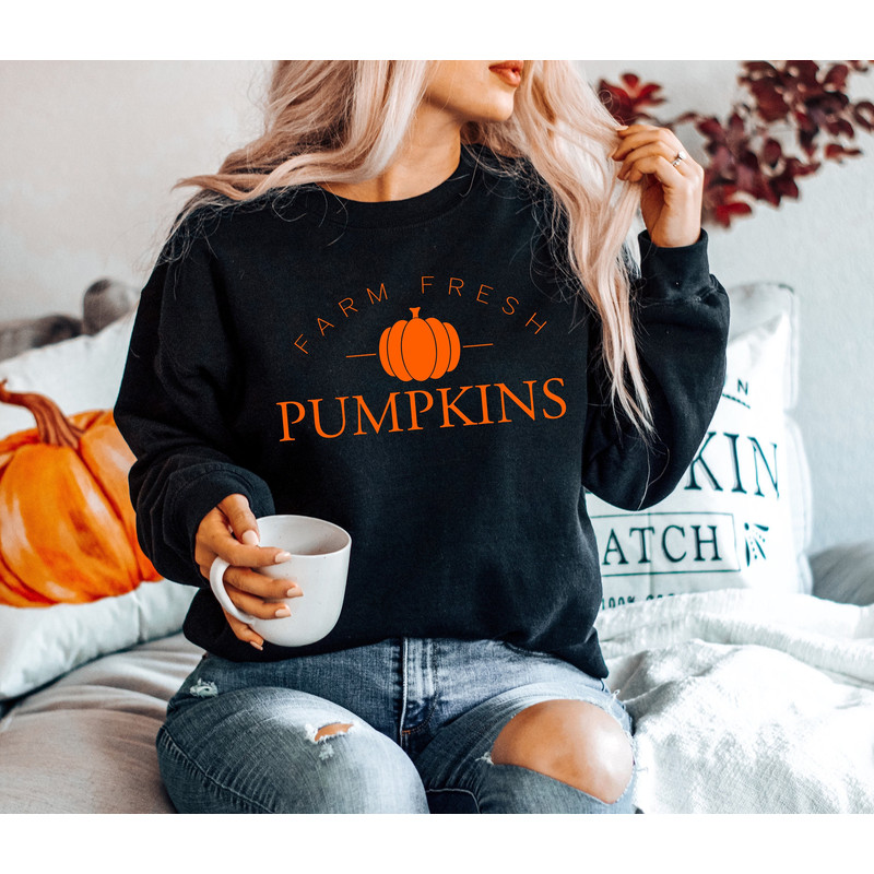 Farm Fresh Pumpkins Sweatshirt, Fall Lover Sweatshirt, Pumpkin Patch Sweatshirt, Autumn Sweatshirt, Pumpkin Day Sweatshirt.jpg