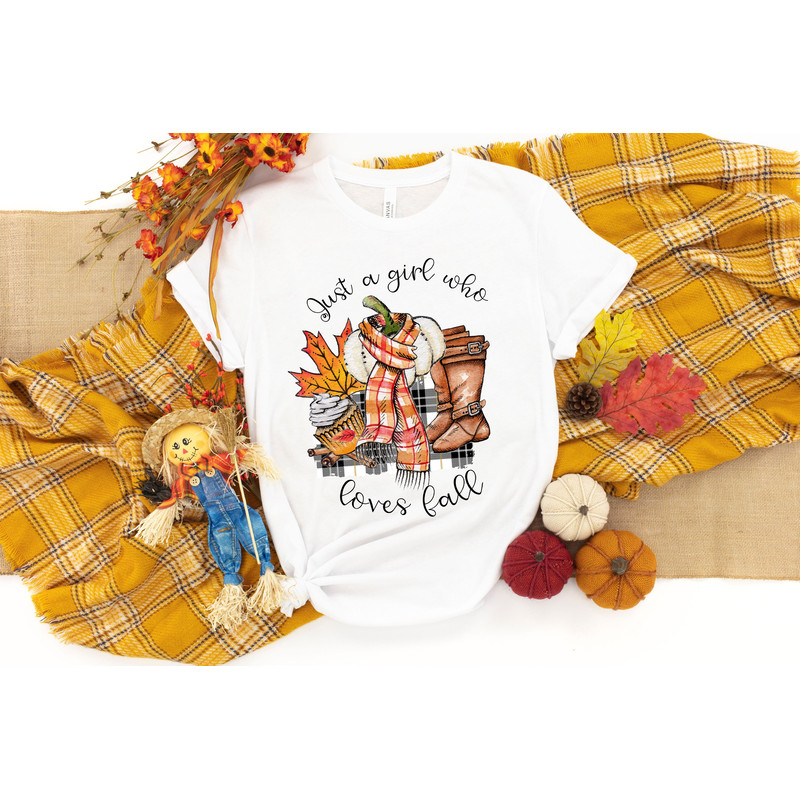 Just a Girl Who Loves Fall Shirt Fall Shirt, Pumpkin Shirt, Fall Girl Shirt, Hello Pumpkin Shirt, Fall Vibes Shirt, Autumn Vibes Shirt.jpg