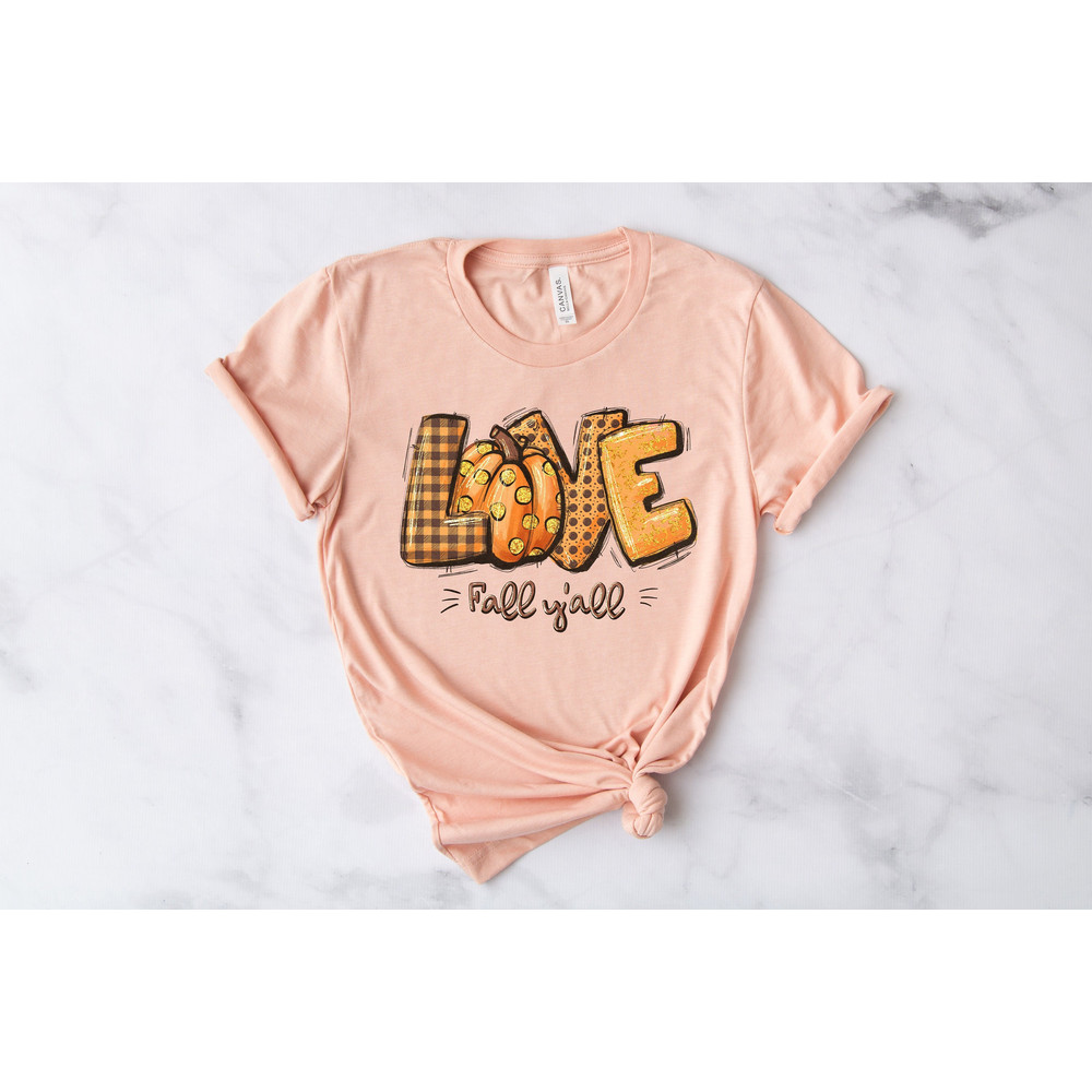Love Fall Y'All Shirt, Leopard Print Fall Shirt, Thanksgiving,Hello Pumpkin, Fall Vibes, Peace Love Thanksgiving, Family Thanksgiving Shirt.jpg