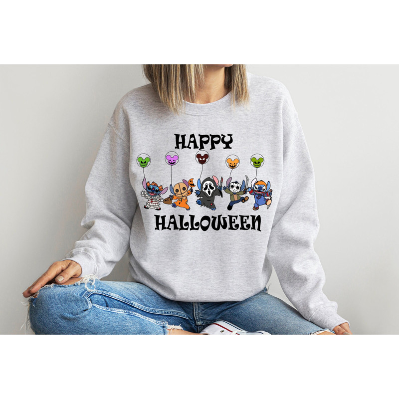 Disney Happy Halloween Sweatshirts, Halloween Custom Family Shirt, Halloween Disney Shirt, Disney Halloween, Disney Friends Shirt.jpg