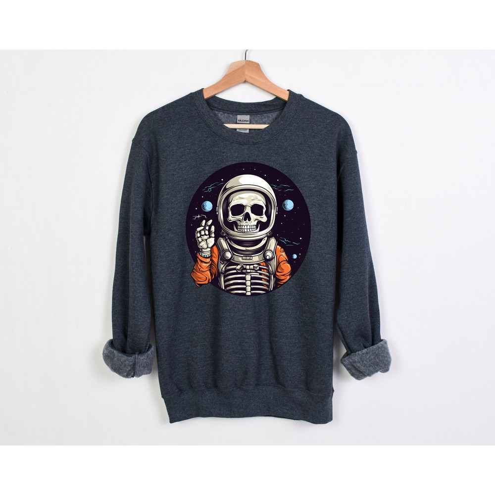 Halloween Astronaut Skeleton Sweatshirts, Sweatshirt, Halloween Skeleton Sweatshirt, Astronaut Sweatshirt, Halloween Space Sweatshirt.jpg