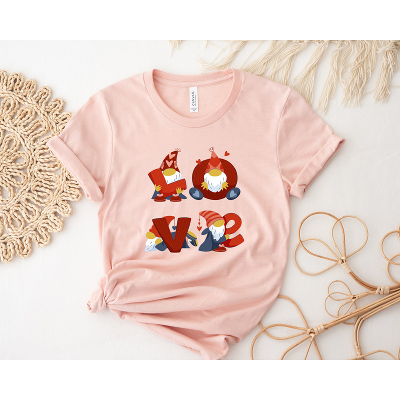 Love Gnome Shirt, Valentines Day Shirt, Leopard Love Shirt, Valentines Day Tee, Be Mine Shirt, Gift for Her, Gnomes Valentine Shirt.jpg