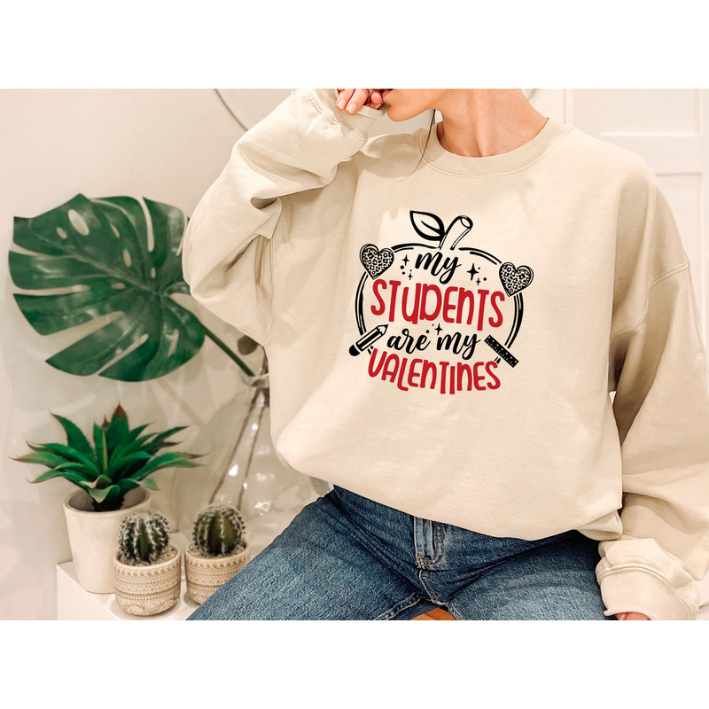 My Students Are My Valentine Shirt, Teacher Valentine's Day Shirt, Cute Valentine Shirt, Valentines Day Gift, Valentines Shirts For Woman.jpg