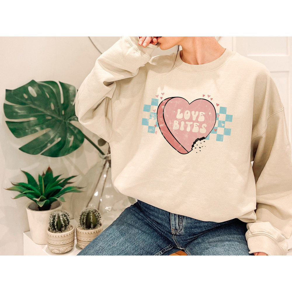 Retro Love Bites Sweatshirt, Cute Valentines Day Shirt, Valentines Love Shirt, Retro Valentine shirt.jpg