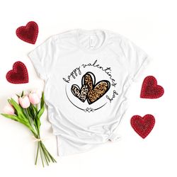 happy valentines doodle heart shirt, leopard heart shirt,cute valentines day shirt, leopard shirt, cute heart shirt unis