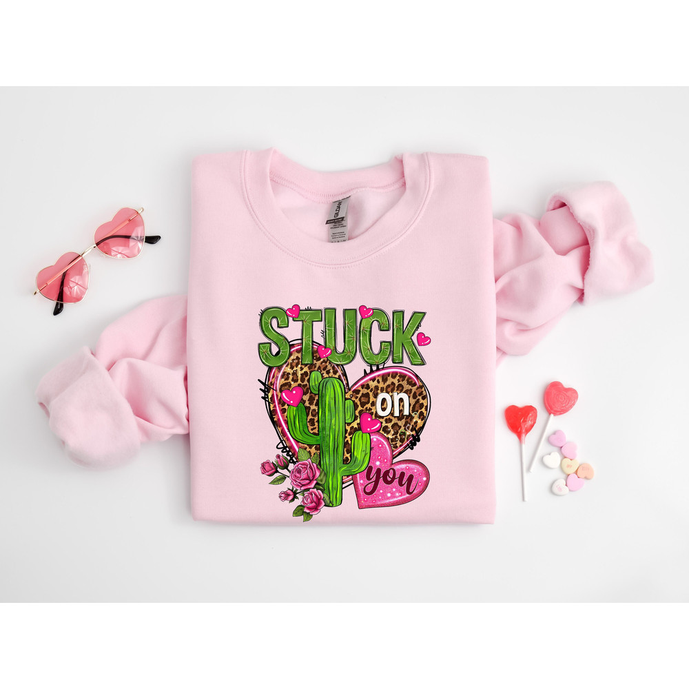 I Am Stuck On You Valentines Shirt, Valentines Day Sweatshirt, Cactus Valentine Tee, Romantic Gift Ideas, Valentines Day, Stuck On You.jpg