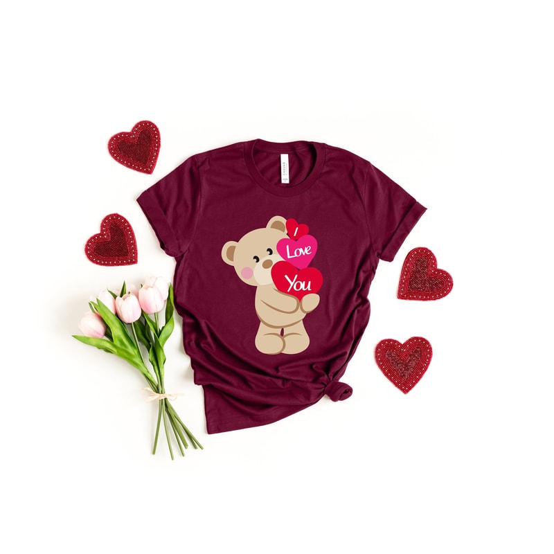 I Love You Bear Shirt, Valentines LOVE Lip Shirt, XOXO Shirt, LOVE Valentines Y'All Shirt, Cute Valentines Day Shirt, Heart Shirt.jpg