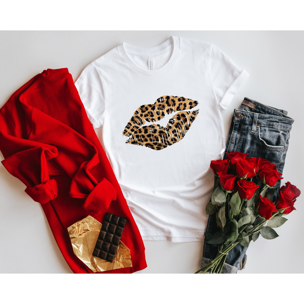 Leopard Print Lip Valentine Day Shirt, Valentines Day Shirts, Heart Shirt,Cute Valentine Shirt, Valentines Day Gift,Cheetah Valentines.jpg