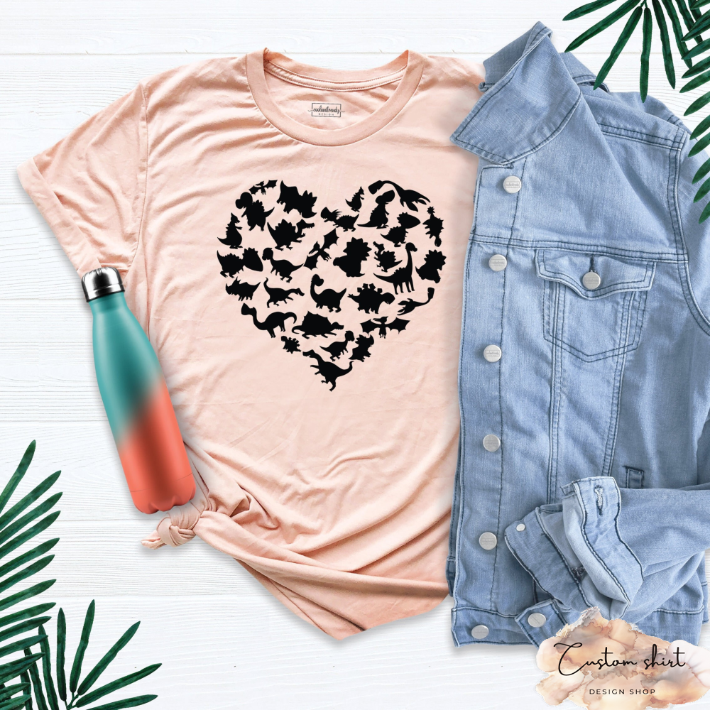 Heart of Dinosaurs Shirt, Dinosaurs Shirt, Dinosaurs Tee, Dinosaurs T Shirt for Women, Dinosaurs T Shirt for Mother Day's, Dinosaurs Lover.jpg