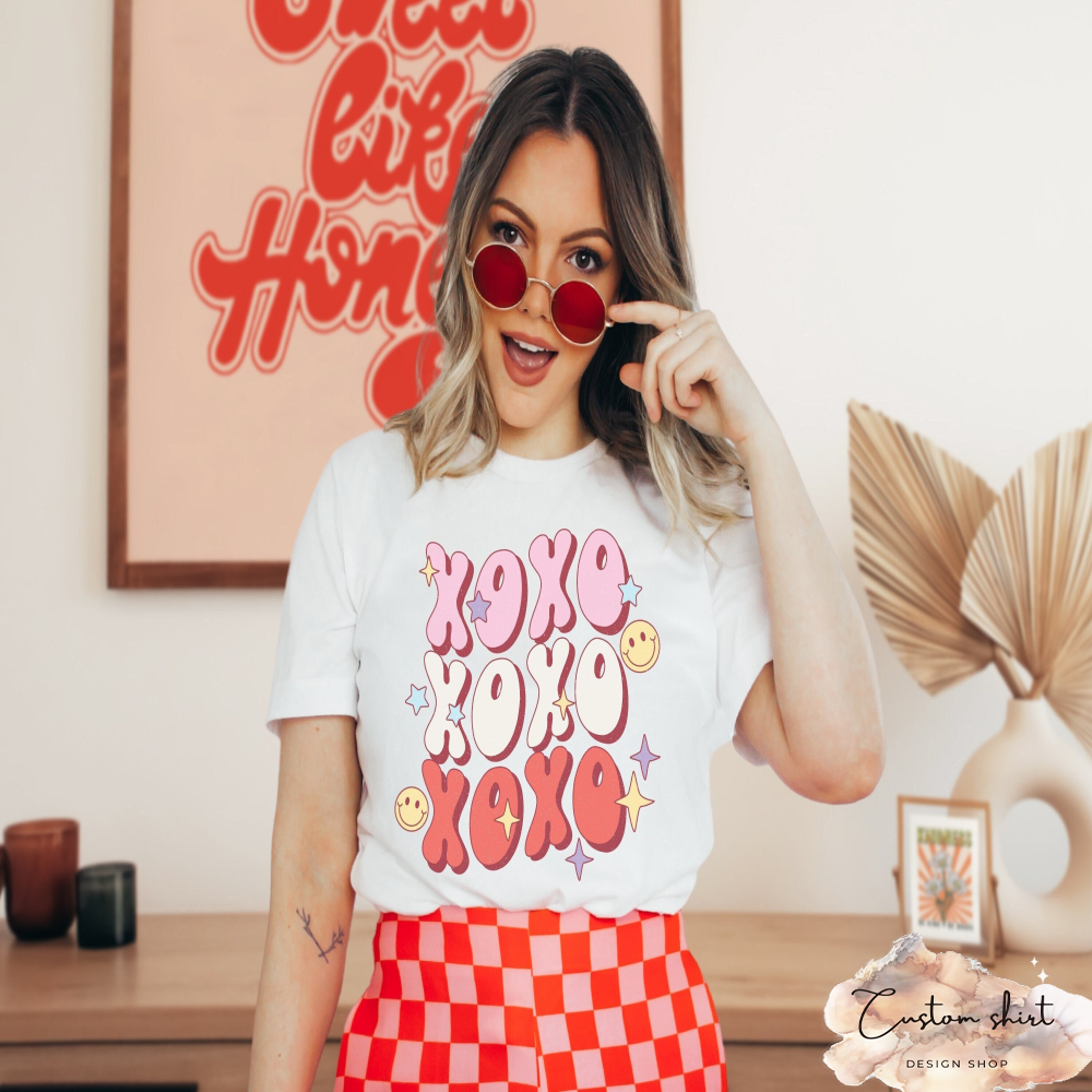 XOXO T shirt, Funky Valentines Day Shirt, Popular Valentines Day Shirts, Xoxo Shirt, Retro Valentines Day Shirt, Valentines Day Shirt.jpg