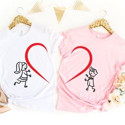 valentines heart shirt, love shirt, couple matching shirts, valentines day shirt, valentines gift, couple shirts, love h