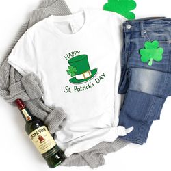 leprechaun hat st patrick day shirt, happy saint patricks day t-shirt, leprechaun green hat funny irish men women couple