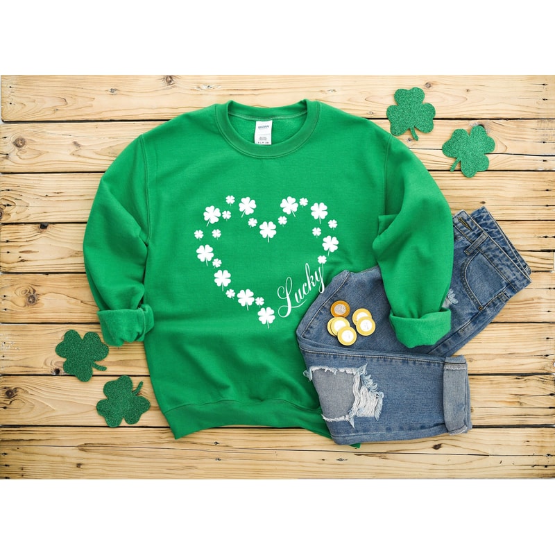 Lucky Heart Shirt, St. Patty's Day Shirts for Men and Women, St Patty's Lucky Shirt, St Patty's Lucky Women Shirt,Shamrock Shirt,Irish Shirt.jpg