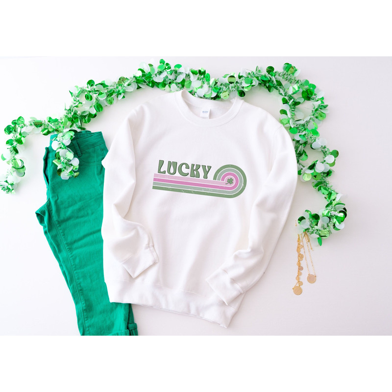 Retro Lucky Shirt Stripe, Clover Shirt, Lucky St Patricks Shirt, Vintage Lucky Shirt, St Pattys Shirt, Shamrock Shirt, St Patricks Day Shirt.jpg