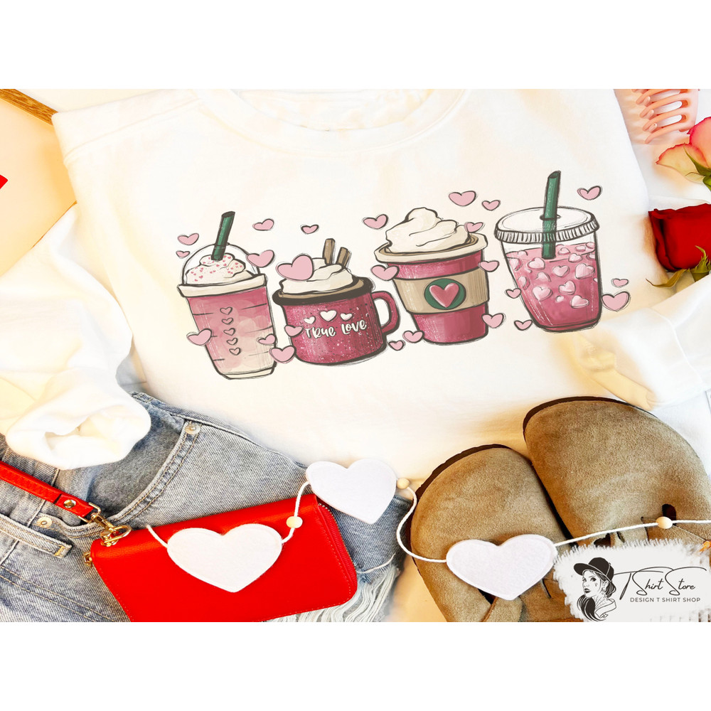 Womens Valentine's Day Sweatshirt, Valentine Coffee Sweatshirt, Womens Valentines Day Sweater, Valentines Day Shirt, Valentines Sweater 1.jpg