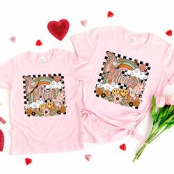 summer retro mama mini shirt, matching mothers day shirt, matching family shirts, matching mommy and me shirts, mothers