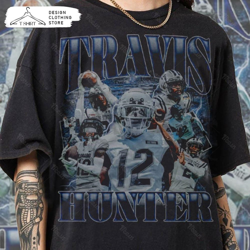 Travis Hunter 90s Vintage Bootleg Style Football Tshirt - iTeeUS.jpg