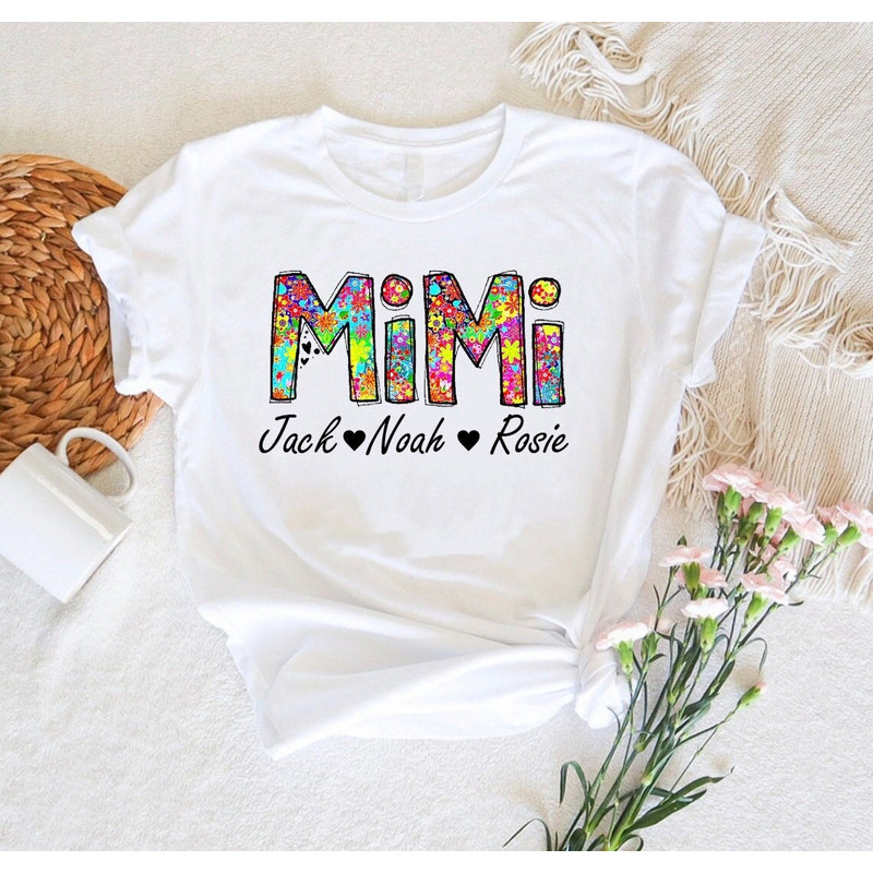Custom Kids Names Grandma Shirt, Personalized Mimi T-Shirt For Mother's Day Gifts, New Grandma Sweatshirt, Mimi Gift, Floral Gigi Tank & Top.jpg