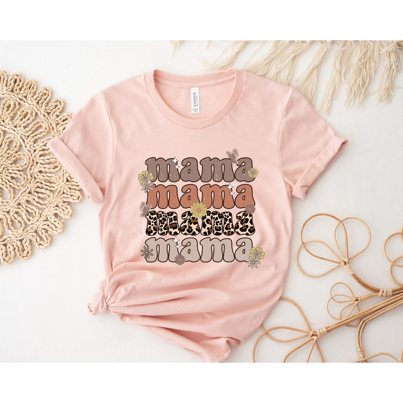 Mama Shirt, Floral Mama Shirt, Cute Mother's Day Gift, Mother Shirt, Mama Shirt, Leopard Print Shirt for Mother, Cute Shirt for Mother.jpg