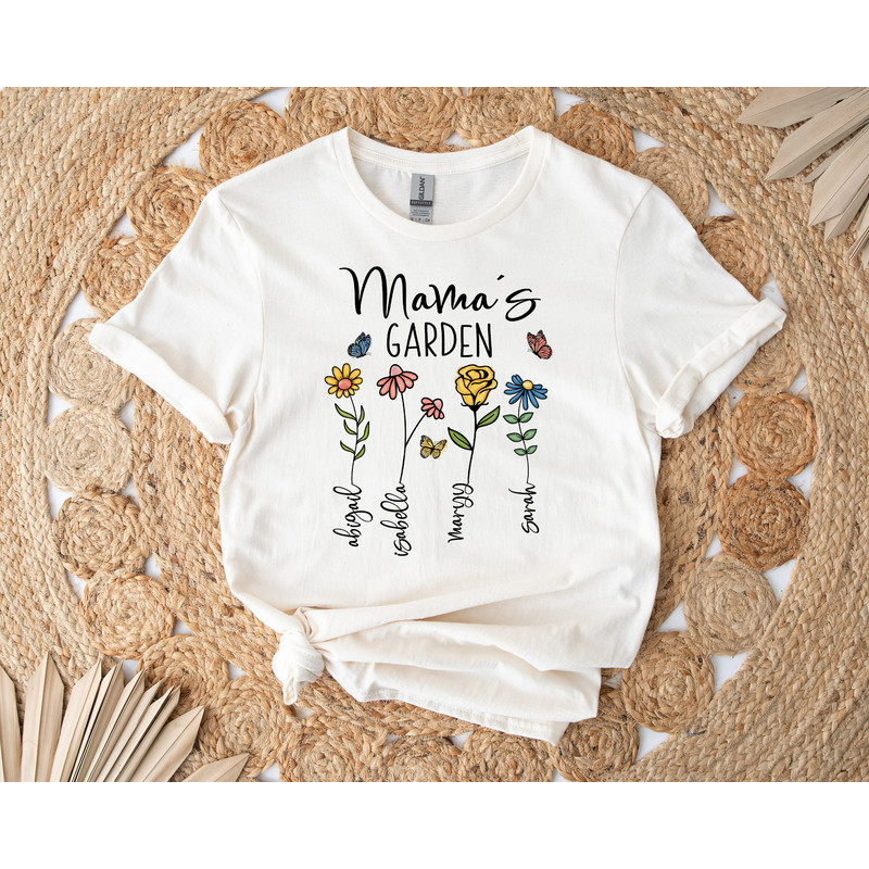 Mama's Garden Shirt, Mother Day Gift, Birth Month Flower Shirt, Mom's Flowers Garden Shirt, Custom Mom Shirt, Custom Flower Shirt.jpg