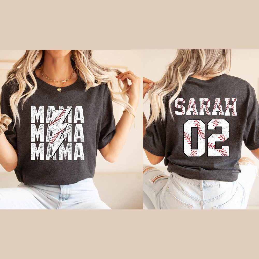 Personalized Mama Baseball Shirt, Name and Number, Customize Shirt, Sports Team Shirts, Dad Gift, Baseball Mama Shirt, Personalized Gifts.jpg