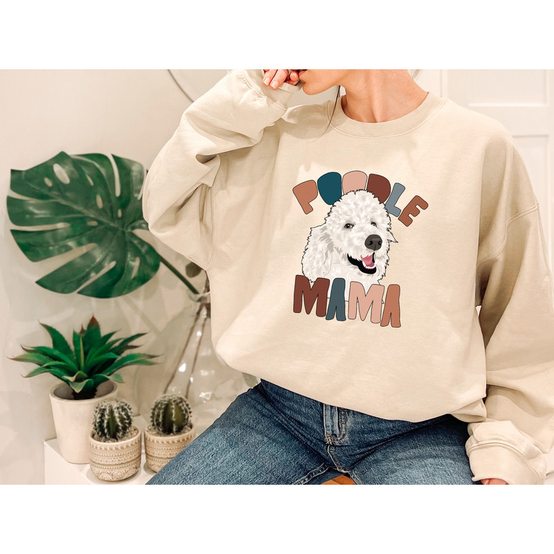 White Poodle Mama Shirt, Poodle shirt, Poodle Mom, Poodle dog Gifts, Poodle Tee, Dog Mama Gifts.jpg