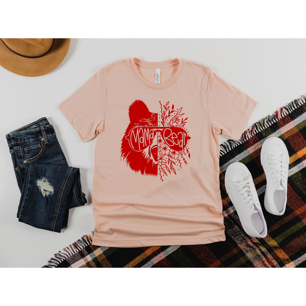 Mama Bear Shirt, Flower Mama Bear Tshirt, Floral Mama Bear, Gift For Mom, Mother's Day Gift, Mama Bear Sweatshirt, Mom Shirt, Gift for Wife.jpg