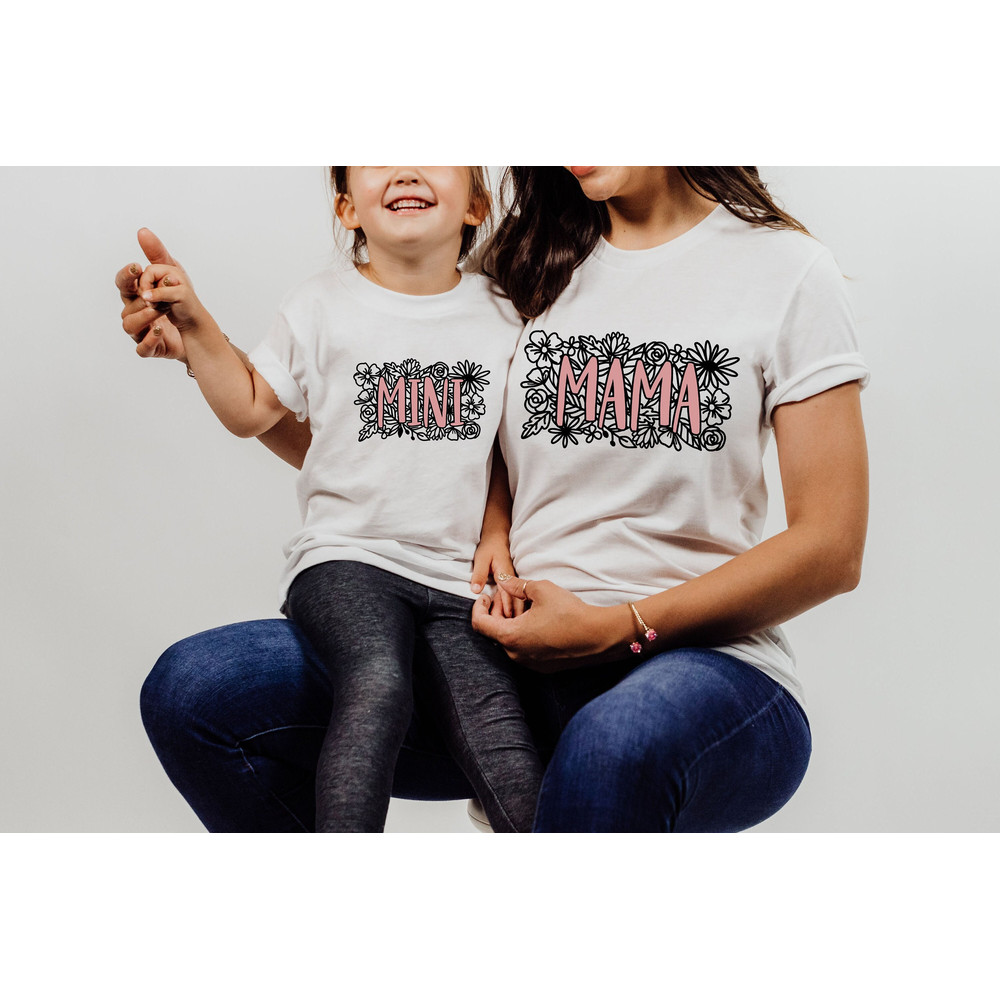 Mama Mini Shirt, Matching Mommy and Me Shirt, New Mom Shirt, Mama Mini Matching Shirt, Mother and Daughter Outfits, Mama Shirt, Mini T-Shirt.jpg