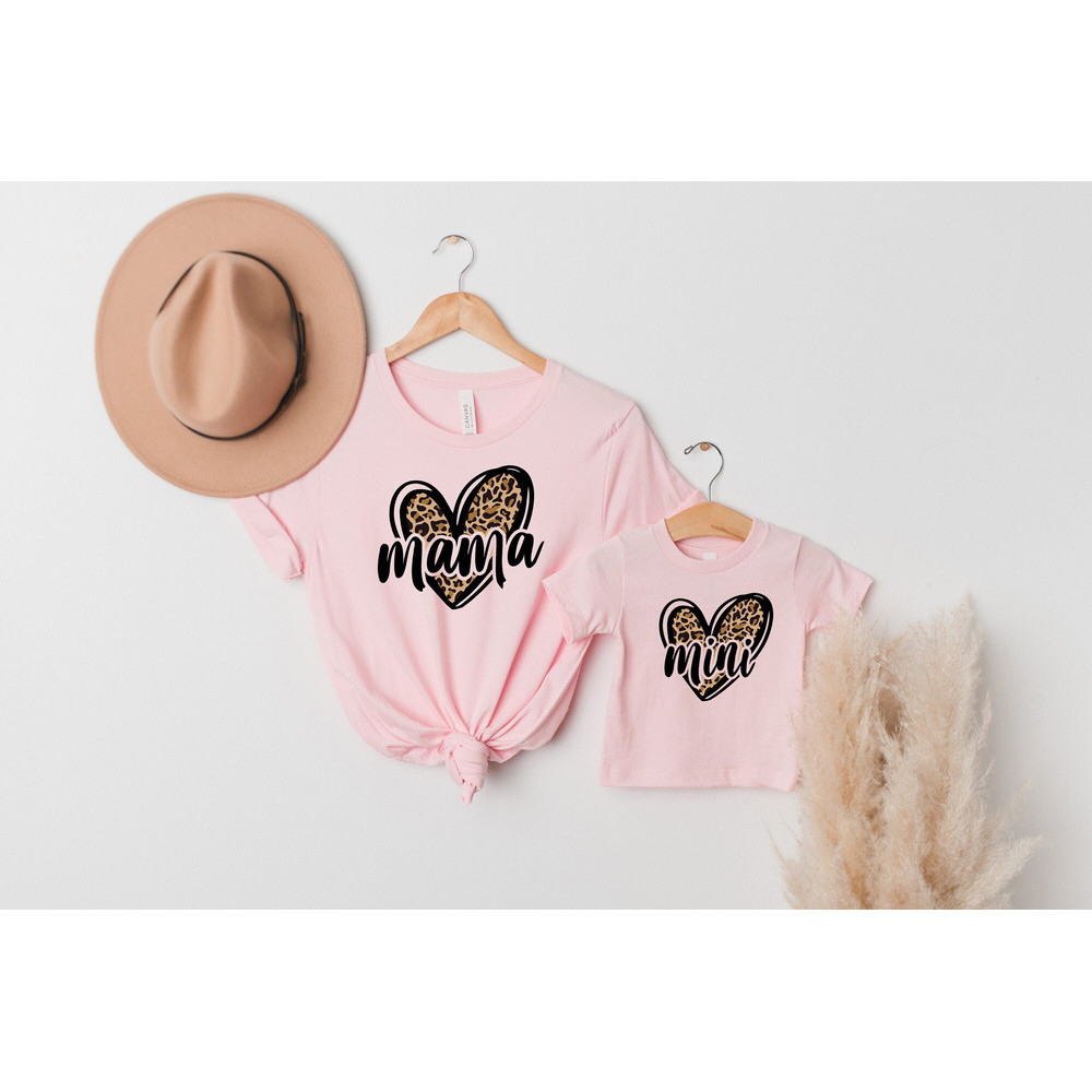Mama Mini Leopard Heart Shirt,Mama Mini Matching Cute Shirt,Mama Mini Shirt,Mothers Day Shirt,Mother's Day Gift,Mom Shirt,New Mom Gift.jpg