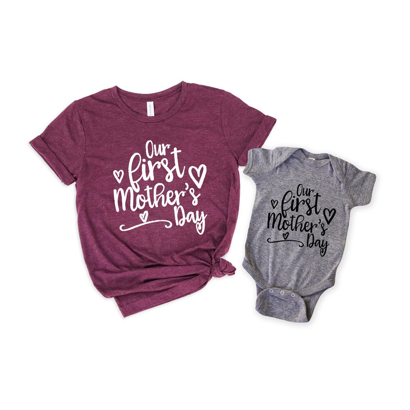 Our First Mothers Day Shirts,Mommy and Me Shirt,Mothers Day Gift,First Mother Day Gift,Mothers Day Shirt,Mommy And Baby Outfit.jpg