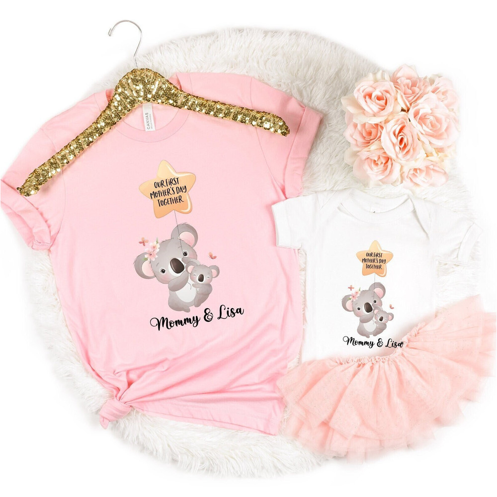 Koala Mommy And Me Shirt, Customized Our First Mother's Day Shirt,Matching Mommy And Me Shirt, Mother's Day Tee,Personalized Mother Shirt.jpg