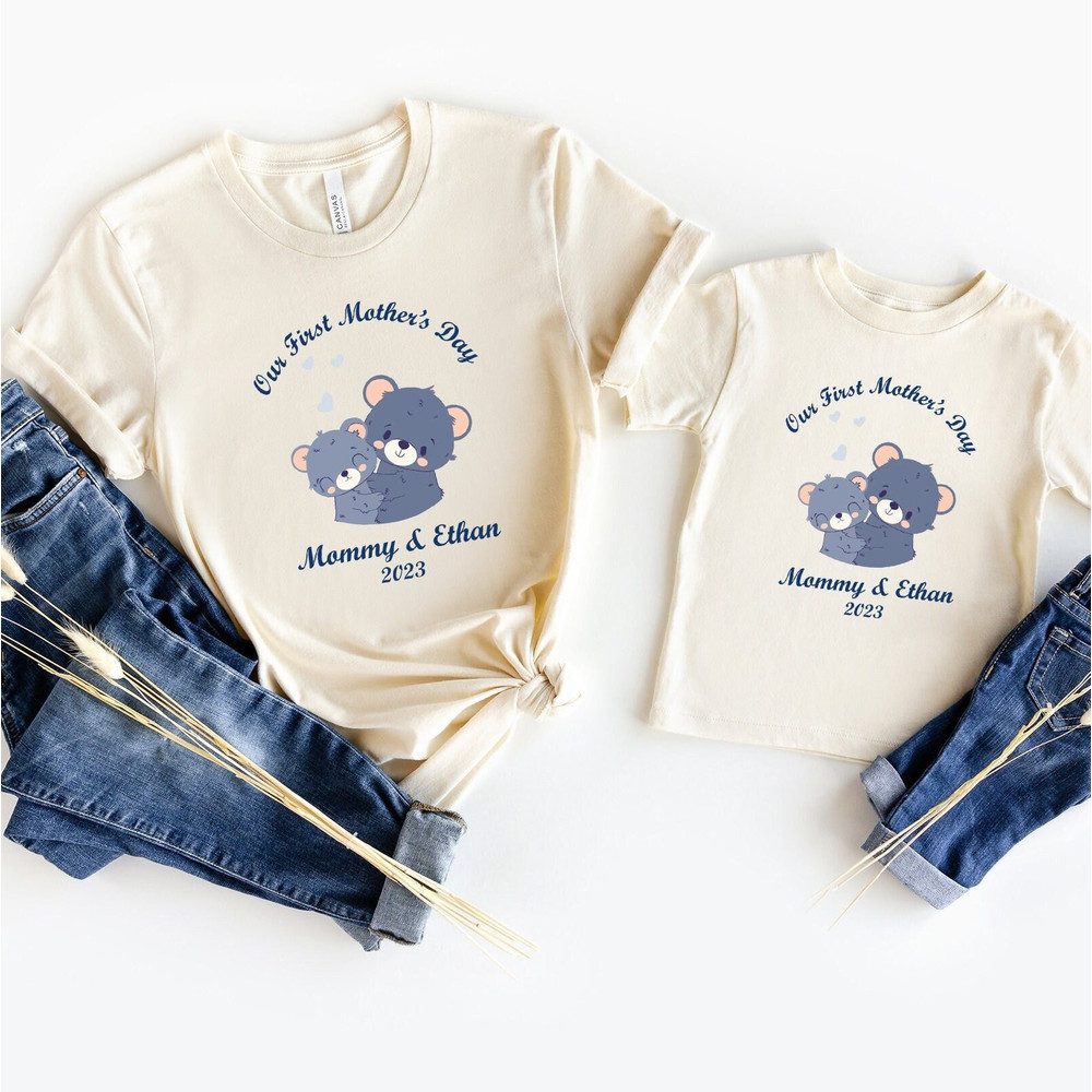 Our First Mother's Day Shirt,Bear Mommy And Me Shirt, First Mothers Day Gift, Matching Mommy And Me Shirts, Custom Mothers Day Shirt,.jpg