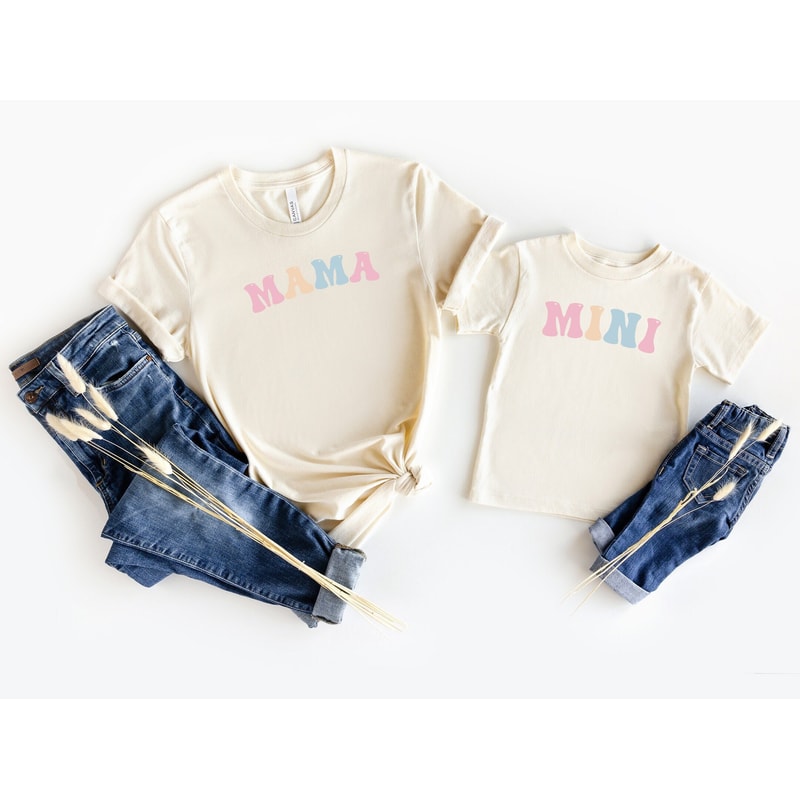 Retro Mama Mini Shirt, Mothers Day Gift, Mama and Mini Matching Shirts, Mommy and Me Shirt, Mommy and Me Shirts,.jpg