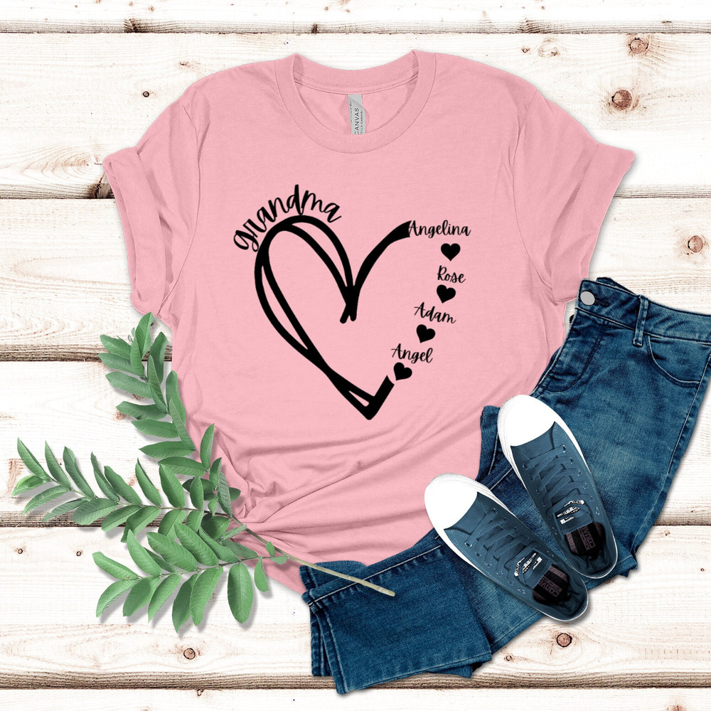 Custom Grandma shirt, Grandma Heart Shirt, Grandma shirt, Grandkids Name Shirt, Gift For Grandma t-shirt, Nana shirt.jpg