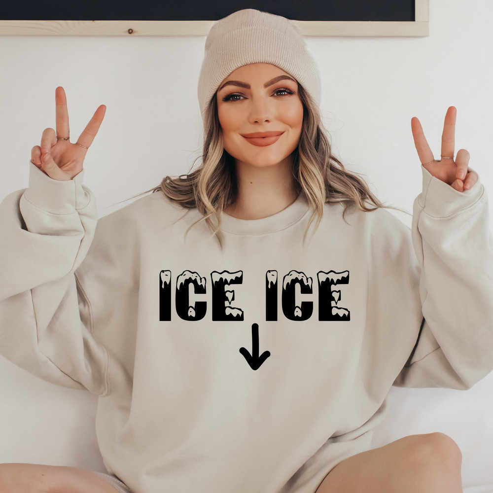 Ice Ice Baby Sweatshirt, Ice Ice Crewneck, Pregnancy Announcement, Pregnant Sweatshirt, New Mom Gift, Pregnancy Reveal Tshirt, Mom To Be Tee.jpg