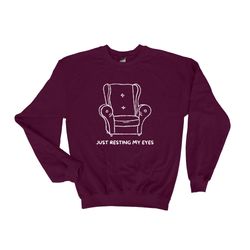 just resting my eyes sweatshirt, im not sleeping hoodie, dad shirt, funny grandpa tee, fathers day gift, grandpa  father