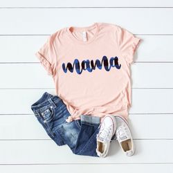 mama lettering with black and blue stripes shirt,mothers day shirt,mom tshirts,best mom tshirt,favorite mom shirts,minim