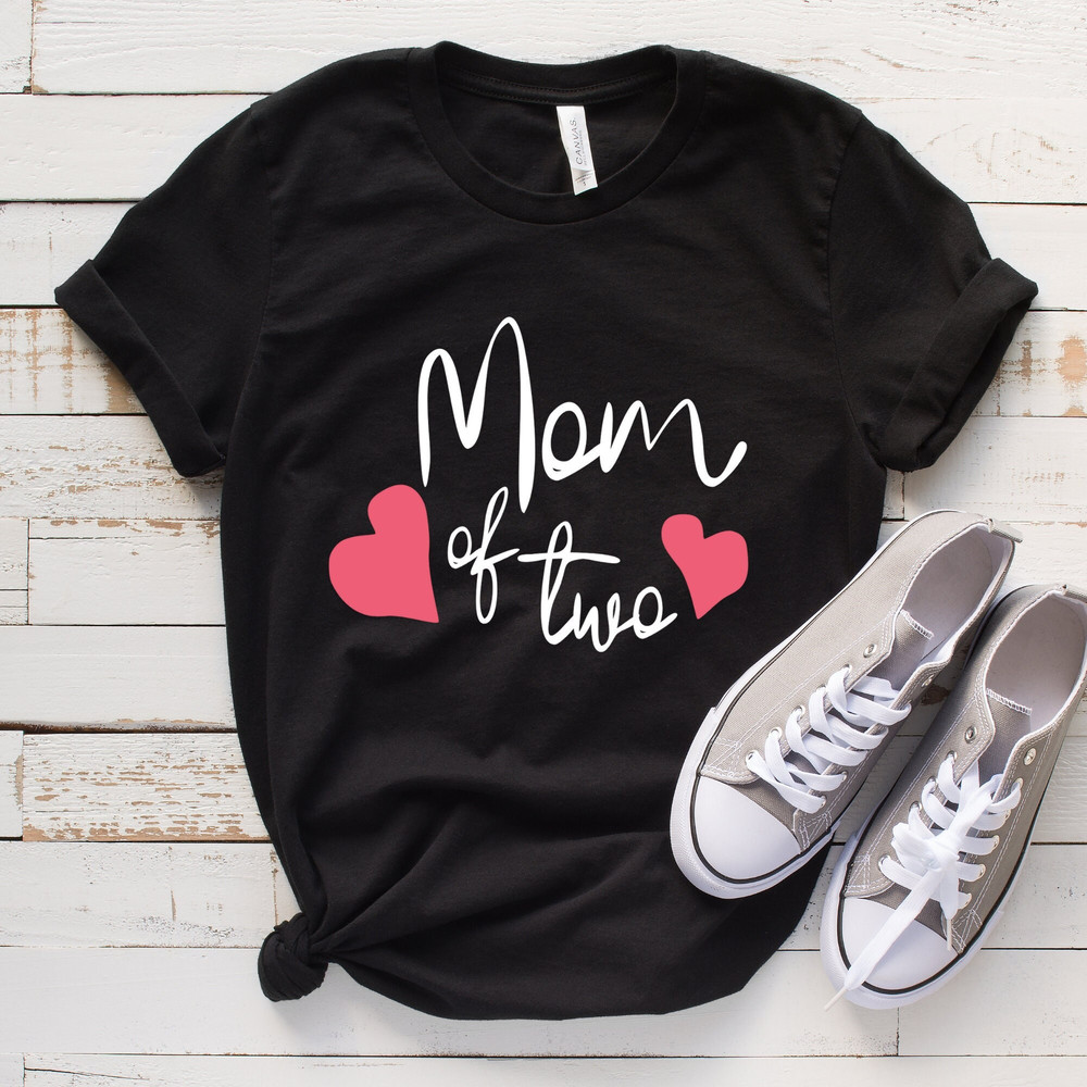 Mom Shirt, Mothers Day Shirt, Pregnancy Announcement T-Shirt, Mama 2 Family, Matching Shirts , Mom of Two, Mom of 2 Shirt, Mother's Day Gift.jpg