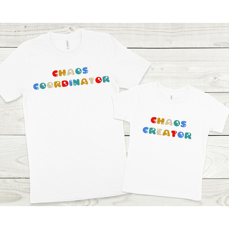 Mommy and Me Shirts, Chaos Coordinator Shirt, Chaos Creator, Funny Mommy and Me Outfits, Mom Matching Shirts, Mother Son and Daughter Tees.jpg