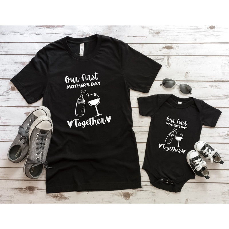 Our First Mother's Day Shirt, Mothers Day Matching Shirt, Mother's Day Mommy And Baby Outfit, Mother's Day Gift.jpg