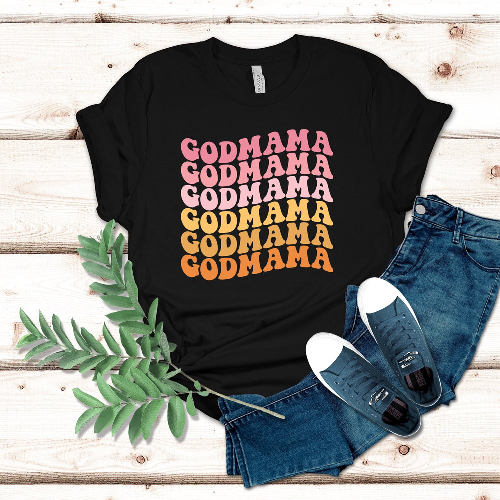 Retro Godmother Shirt for Mother's Day, Cute Godmama Gift for Baptism, Godmother Gift from Goddaughter, God Mother Proposal, Godmom Gift.jpg