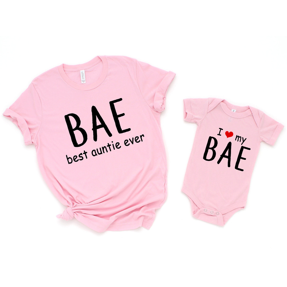 Aunt Shirt, Aunt Couple Shirt, Aunt and Me Matching Shirt, BAE Best Aunt Ever Shirts, Aunt Gift, Best Aunt Matching Shirts, DTG Printing.jpg