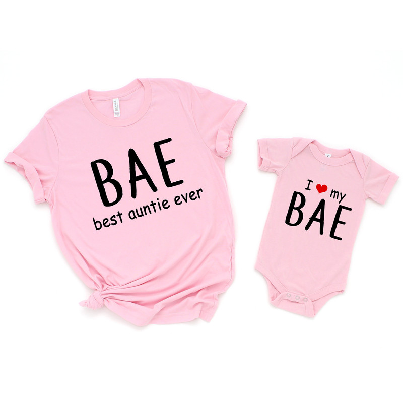 Aunt Shirt, Aunt Couple Shirt, Aunt and Me Matching Shirt, BAE Best Aunt Ever Shirts, Aunt Gift, Best Aunt Matching Shirts, DTG Printing.jpg