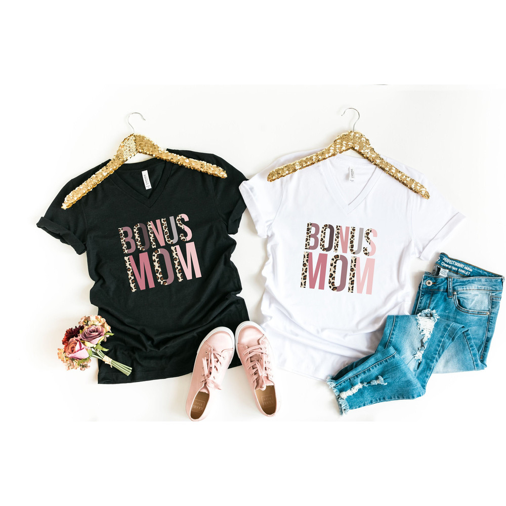 Bonus Mom Shirt, Bonus Mommy Shirt, Bonus Mom Gift, Mom Life Shirt, Leopard Bonus Mama Shirt , Leopard Mama Shirt, Step Mom Shirt.jpg
